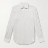 Slim-Fit Striped Silk-Poplin Shirt Slim-Fit Striped Silk-Poplin Shirt