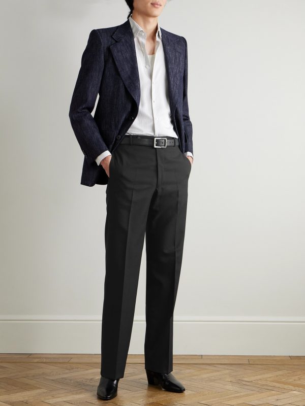 Slim-Fit Striped Silk-Poplin Shirt - OU Slim-Fit Striped Silk-Poplin Shirt - OU