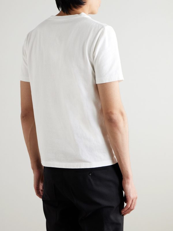 Logo-Flocked Cotton-Jersey T-Shirt - BK