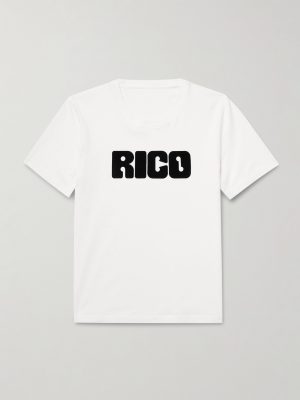 Logo-Flocked Cotton-Jersey T-Shirt Logo-Flocked Cotton-Jersey T-Shirt