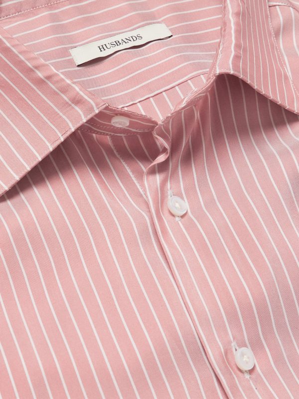 Striped Silk-Poplin Shirt - CU Striped Silk-Poplin Shirt - CU