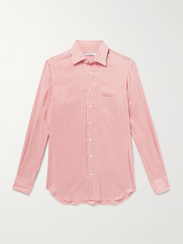 Striped Silk-Poplin Shirt Striped Silk-Poplin Shirt