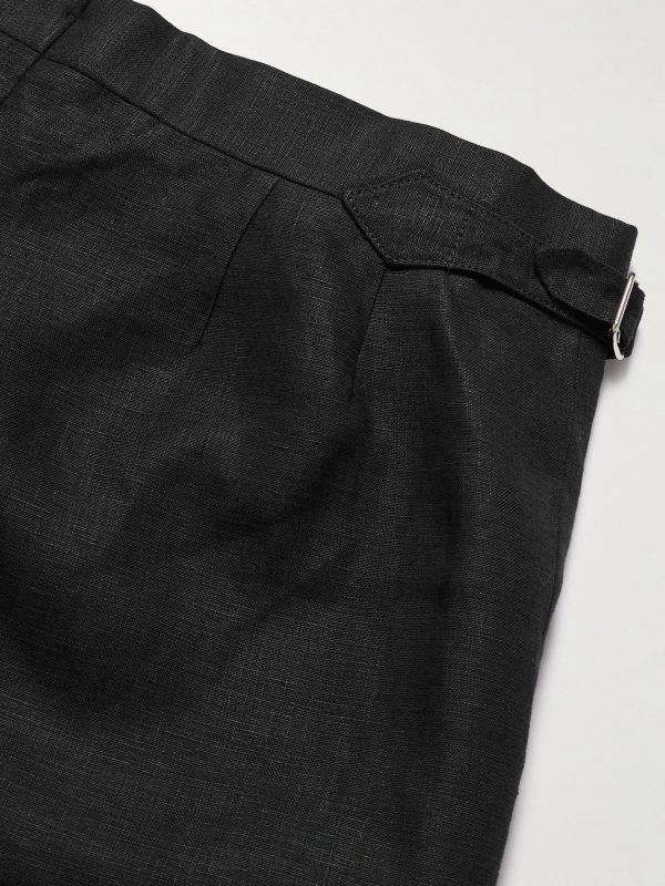 Wide-Leg Linen Suit Trousers - CU