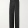 Wide-Leg Linen Suit Trousers