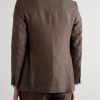Wool and Linen-Blend Twill Suit Jacket - BK