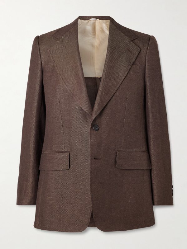 Wool and Linen-Blend Twill Suit Jacket