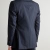 Pinstriped Wool Suit Jacket - BK