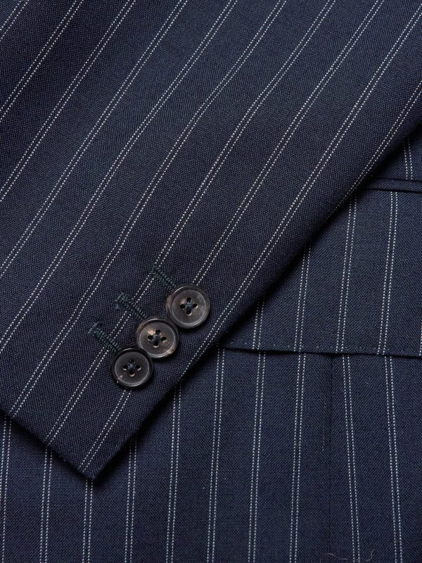 Pinstriped Wool Suit Jacket - CU