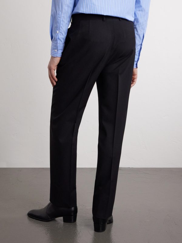 Straight-Leg Virgin Wool Trousers - BK Straight-Leg Virgin Wool Trousers - BK