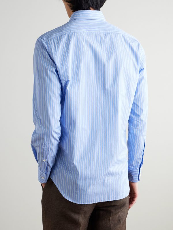 Striped Supima Cotton-Poplin Shirt - BK Striped Supima Cotton-Poplin Shirt - BK