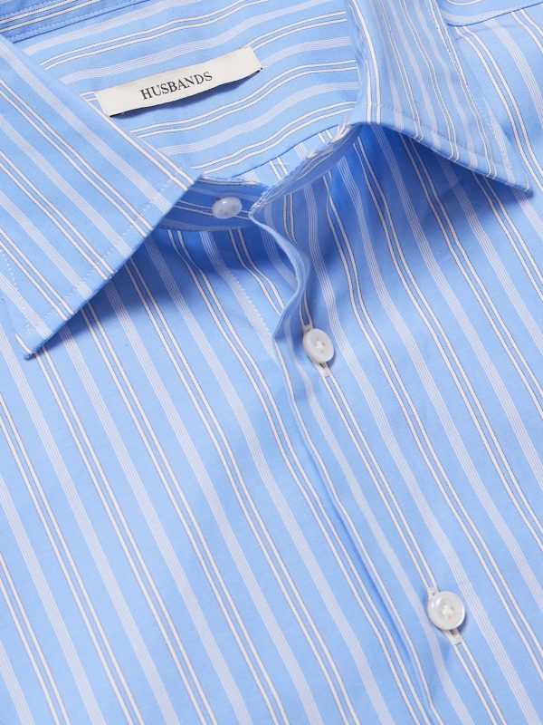 Striped Supima Cotton-Poplin Shirt - CU Striped Supima Cotton-Poplin Shirt - CU
