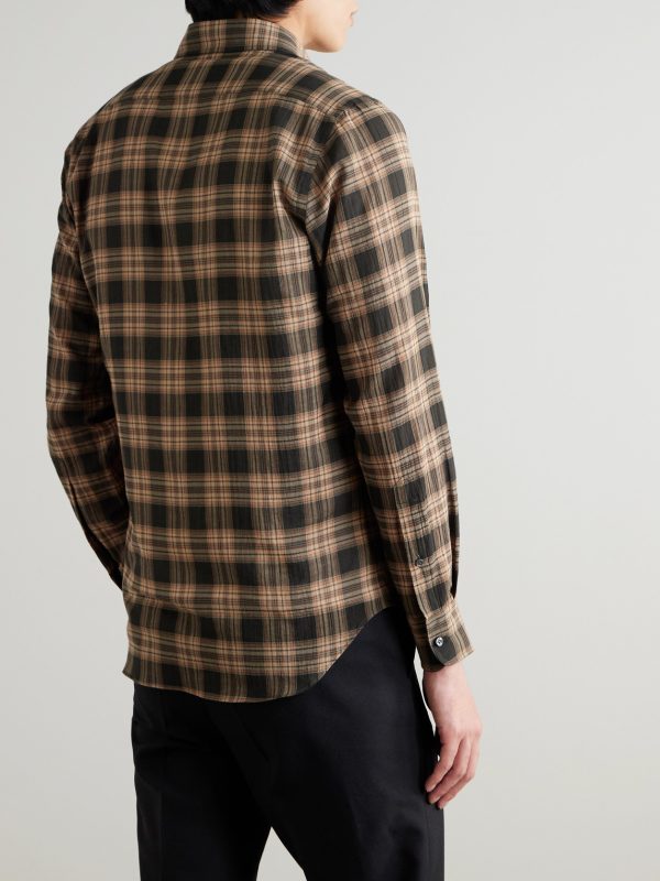 Checked Cotton-Voile Shirt - BK