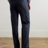 Straight-Leg Pinstriped Wool Suit Trousers - BK Straight-Leg Pinstriped Wool Suit Trousers - BK