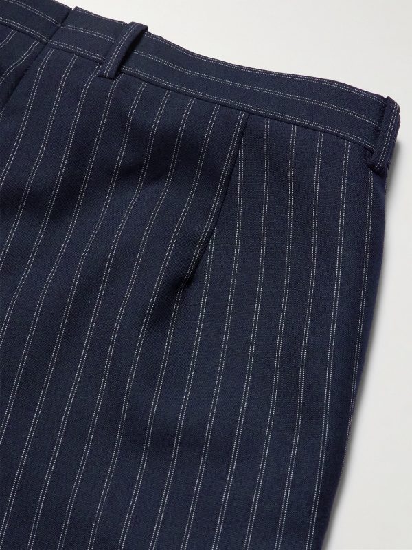 Straight-Leg Pinstriped Wool Suit Trousers - CU Straight-Leg Pinstriped Wool Suit Trousers - CU