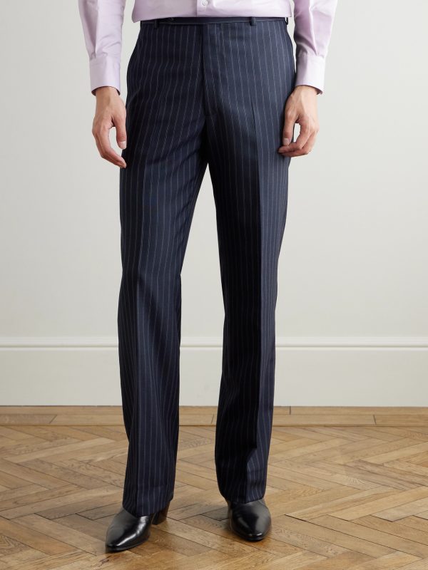 Straight-Leg Pinstriped Wool Suit Trousers - FR Straight-Leg Pinstriped Wool Suit Trousers - FR