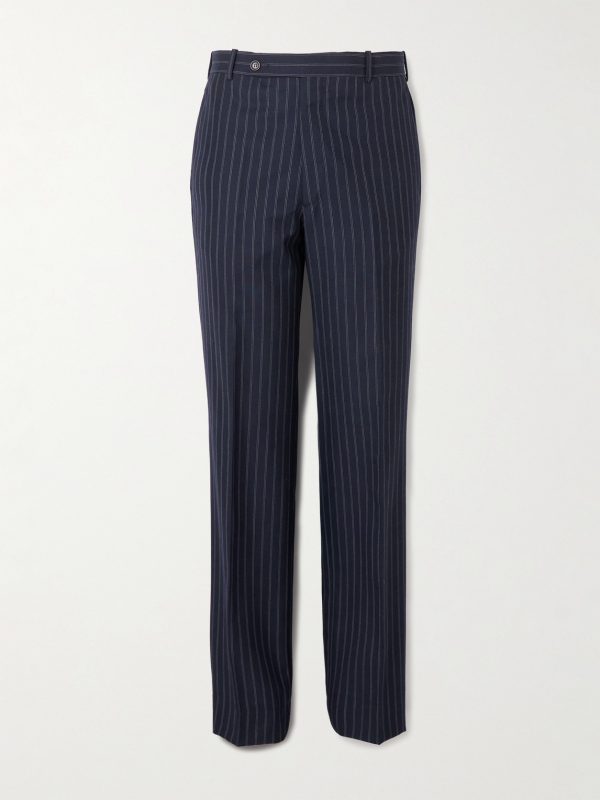 Straight-Leg Pinstriped Wool Suit Trousers Straight-Leg Pinstriped Wool Suit Trousers
