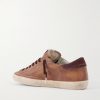 Super-Star Private EDT Distressed Suede-Trimmed Leather Sneakers - BK Super-Star Private EDT Distressed Suede-Trimmed Leather Sneakers - BK