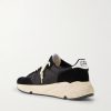 Running Sole Leather-Trimmed Suede and Shell Sneakers - BK Running Sole Leather-Trimmed Suede and Shell Sneakers - BK