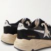 Running Sole Leather-Trimmed Suede and Shell Sneakers - CU Running Sole Leather-Trimmed Suede and Shell Sneakers - CU