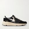 Running Sole Leather-Trimmed Suede and Shell Sneakers Running Sole Leather-Trimmed Suede and Shell Sneakers