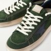 Stardan Distressed Leather-Trimmed Suede Sneakers - CU