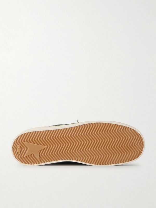 Stardan Distressed Leather-Trimmed Suede Sneakers - E1