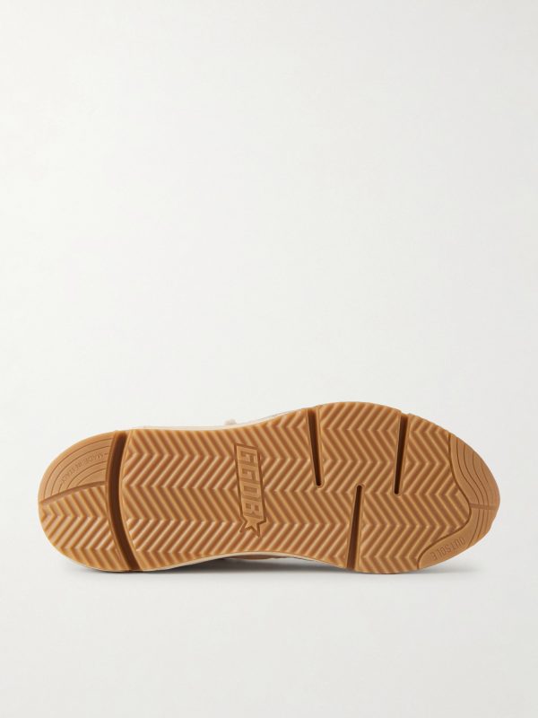 Running Sole Leather-Trimmed Suede and Shell Sneakers - E1 Running Sole Leather-Trimmed Suede and Shell Sneakers - E1