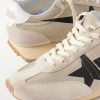 Marathon Distressed Suede-Trimmed Printed Mesh Sneakers - CU Marathon Distressed Suede-Trimmed Printed Mesh Sneakers - CU