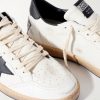 Ball Star Distressed Leather Sneakers - CU