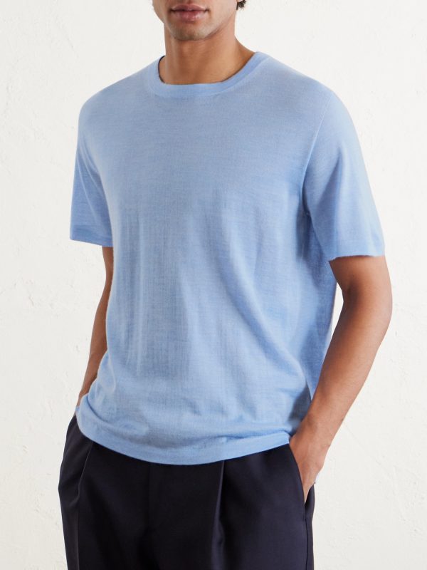 Cashmere and Silk-Blend T-Shirt - FR