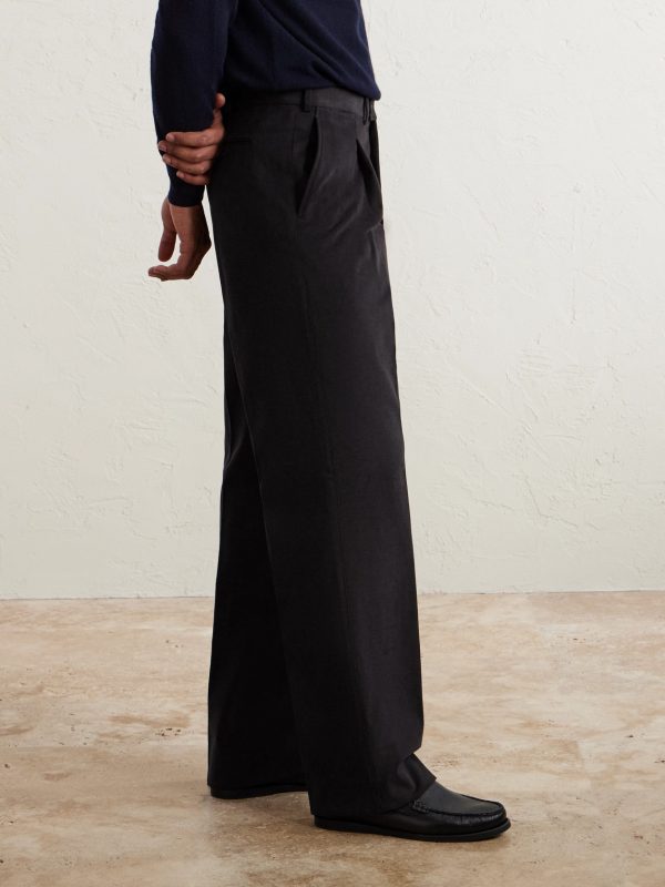 Amo Straight-Leg Brushed Cotton-Blend Twill Sui Trousers - FR