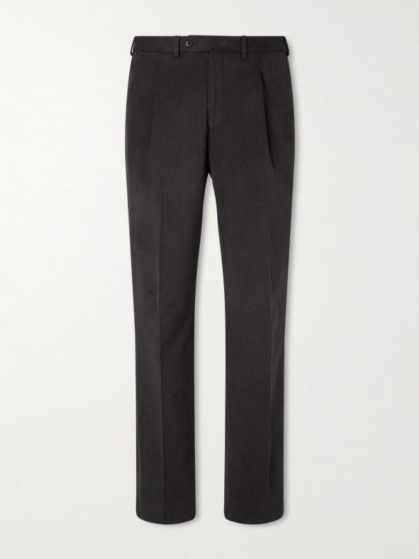 Amo Straight-Leg Brushed Cotton-Blend Twill Sui Trousers