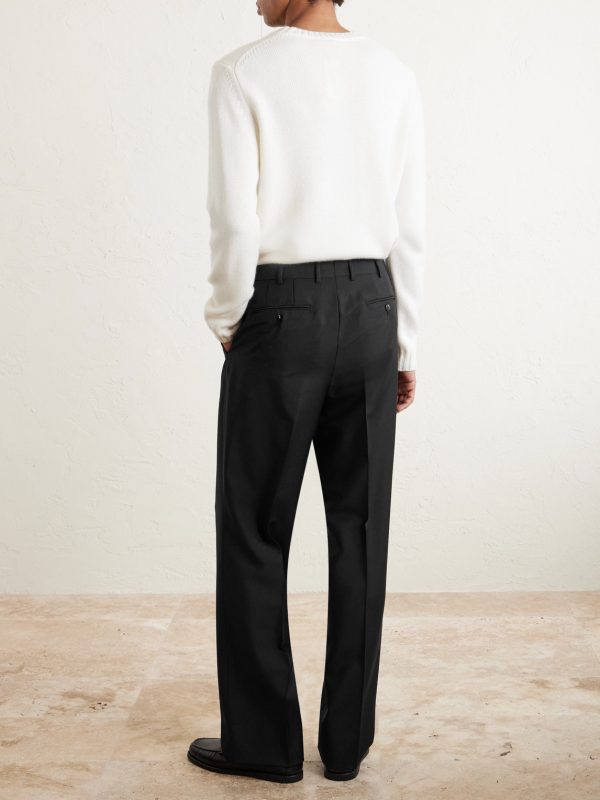 Amo Straight-Leg Wool and Mohair-Blend Suit Trousers - BK Amo Straight-Leg Wool and Mohair-Blend Suit Trousers - BK