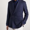 Double-Breasted Wool Suit Jacket - FR