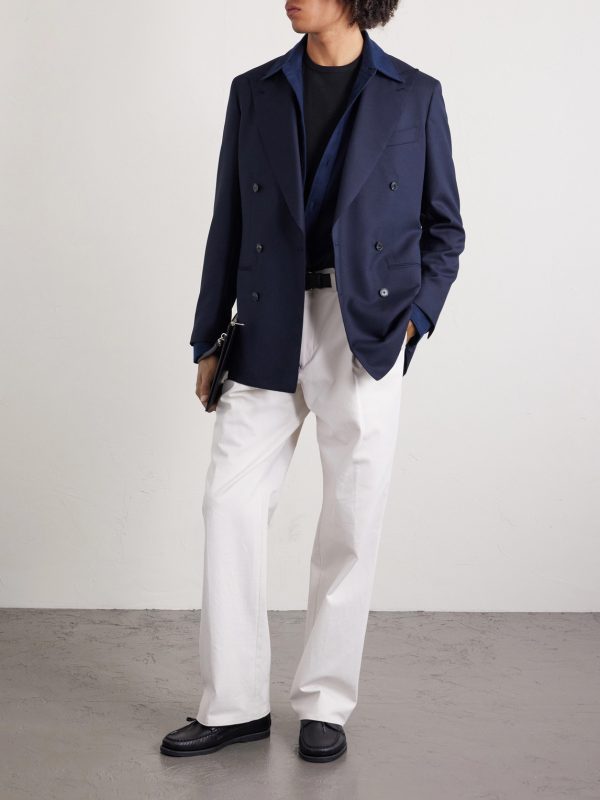 Double-Breasted Wool Suit Jacket - OU