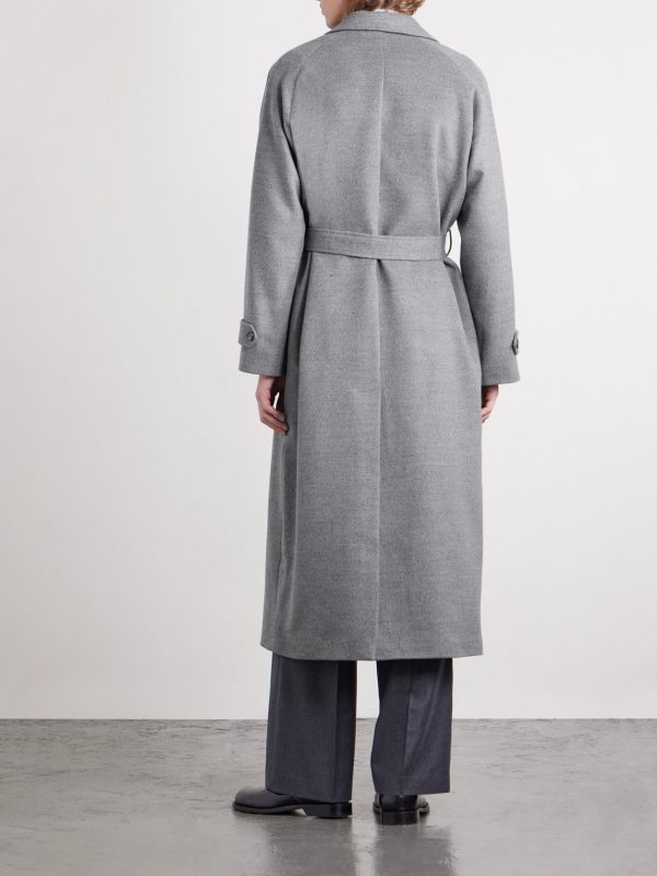 Belted Wool Overcoat - BK Belted Wool Overcoat - BK
