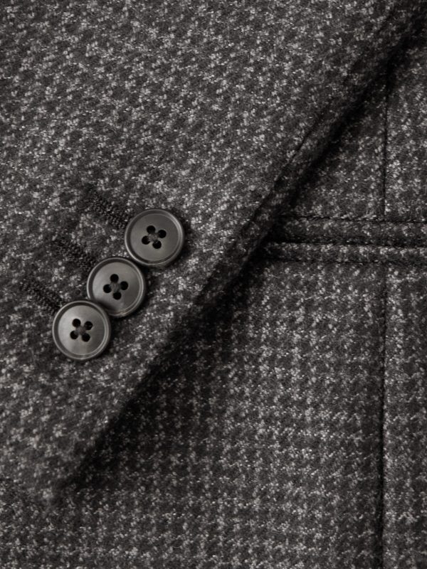 Double-Breasted Houndstooth Wool Suit Jacket - CU Double-Breasted Houndstooth Wool Suit Jacket - CU