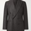 Double-Breasted Houndstooth Wool Suit Jacket Double-Breasted Houndstooth Wool Suit Jacket