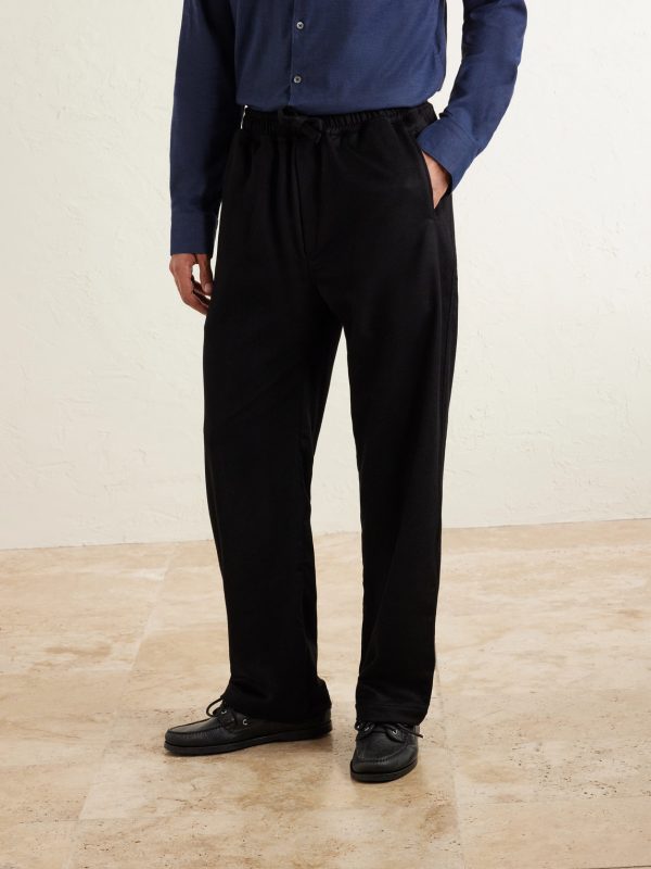 Straight-Leg Cashmere Drawstring Trousers - FR Straight-Leg Cashmere Drawstring Trousers - FR