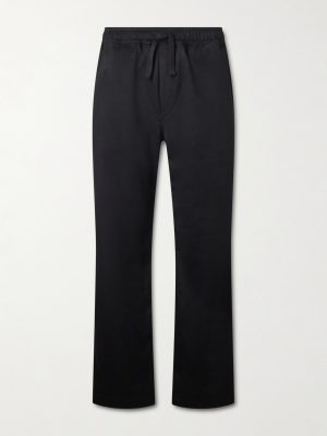 Straight-Leg Cashmere Drawstring Trousers
