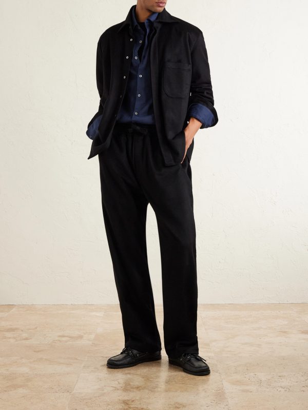 Straight-Leg Cashmere Drawstring Trousers - OU Straight-Leg Cashmere Drawstring Trousers - OU