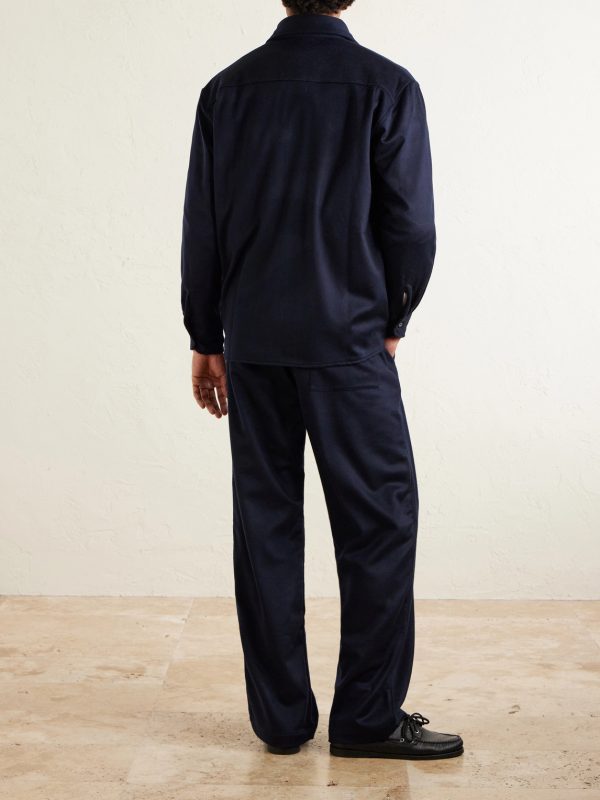 Straight-Leg Cashmere Drawstring Trousers - BK Straight-Leg Cashmere Drawstring Trousers - BK
