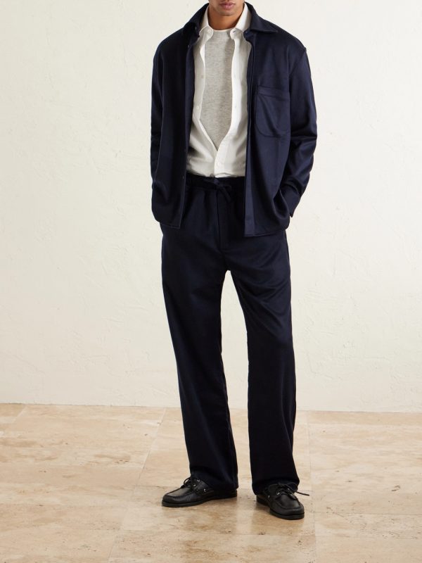 Straight-Leg Cashmere Drawstring Trousers - OU Straight-Leg Cashmere Drawstring Trousers - OU