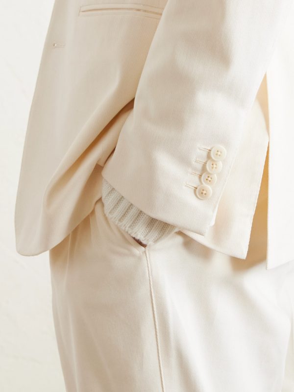 Cotton-Blend Twill Suit Jacket - E2 Cotton-Blend Twill Suit Jacket - E2