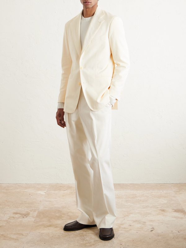 Cotton-Blend Twill Suit Jacket - OU Cotton-Blend Twill Suit Jacket - OU