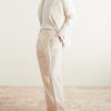 Amo Straight-Leg Pleated Peached Cotton-Blend Twill Suit Trousers - OU Amo Straight-Leg Pleated Peached Cotton-Blend Twill Suit Trousers - OU