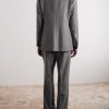 Wide-Leg Pleated Wool-Flannel Suit Trousers - BK