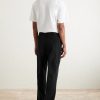 Straight-Leg Pleated Peached Cotton-Blend Trousers - BK