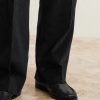 Straight-Leg Pleated Peached Cotton-Blend Trousers - E1
