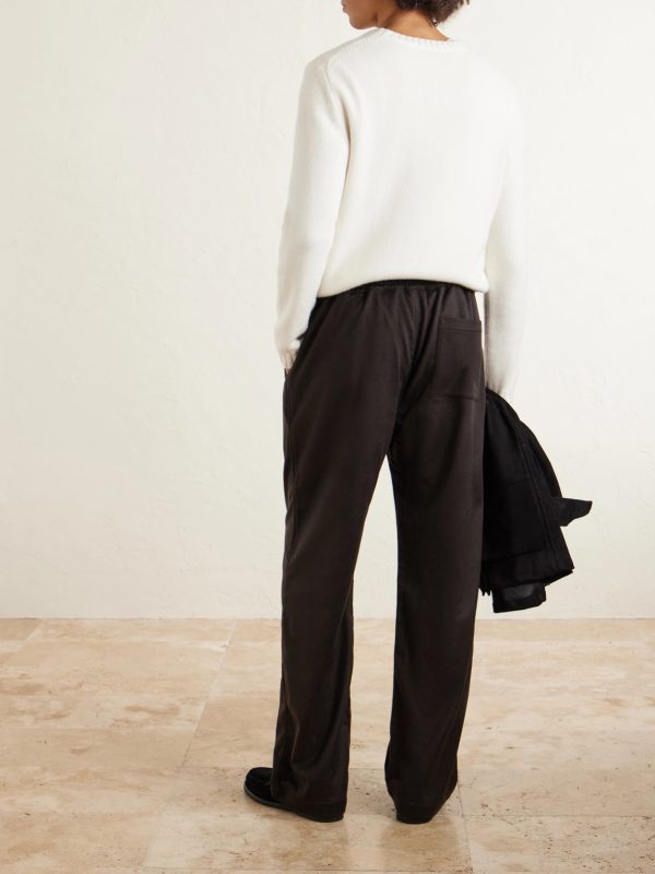Straight-Leg Cashmere Drawstring Trousers - BK